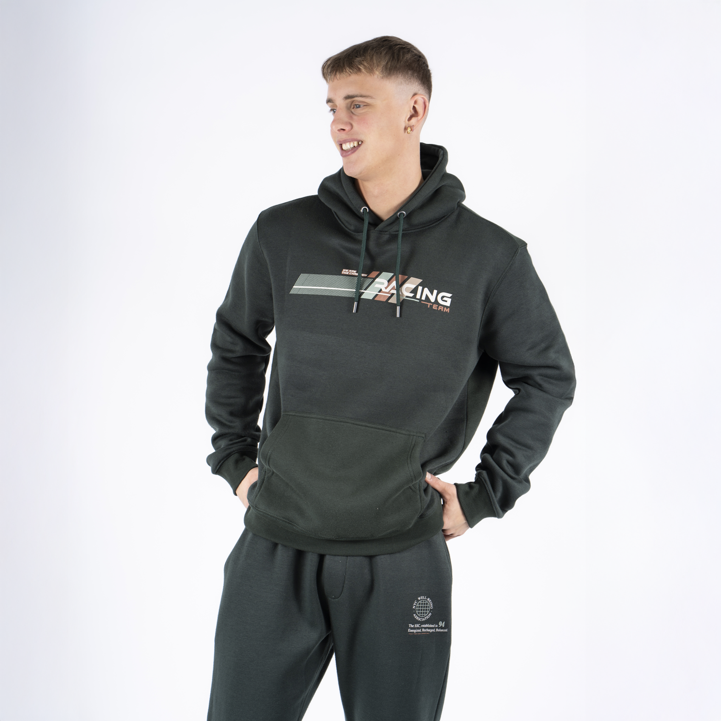 Marcus Colin Herre Sweatshirt – Mørkegrøn Tilbud!