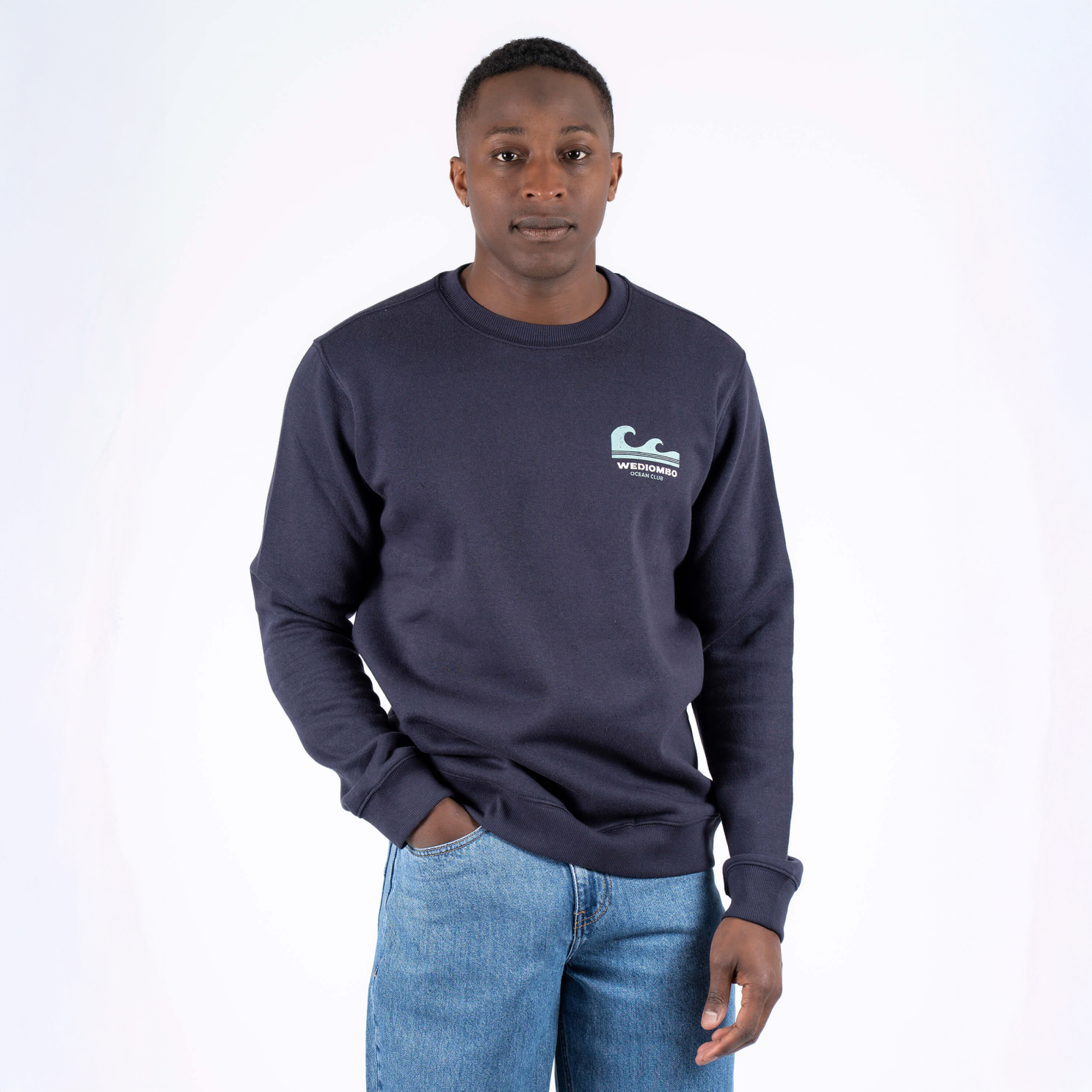 Marcus Colin Herre Sweatshirt Night Sky    i Store Plus Size Størrelser