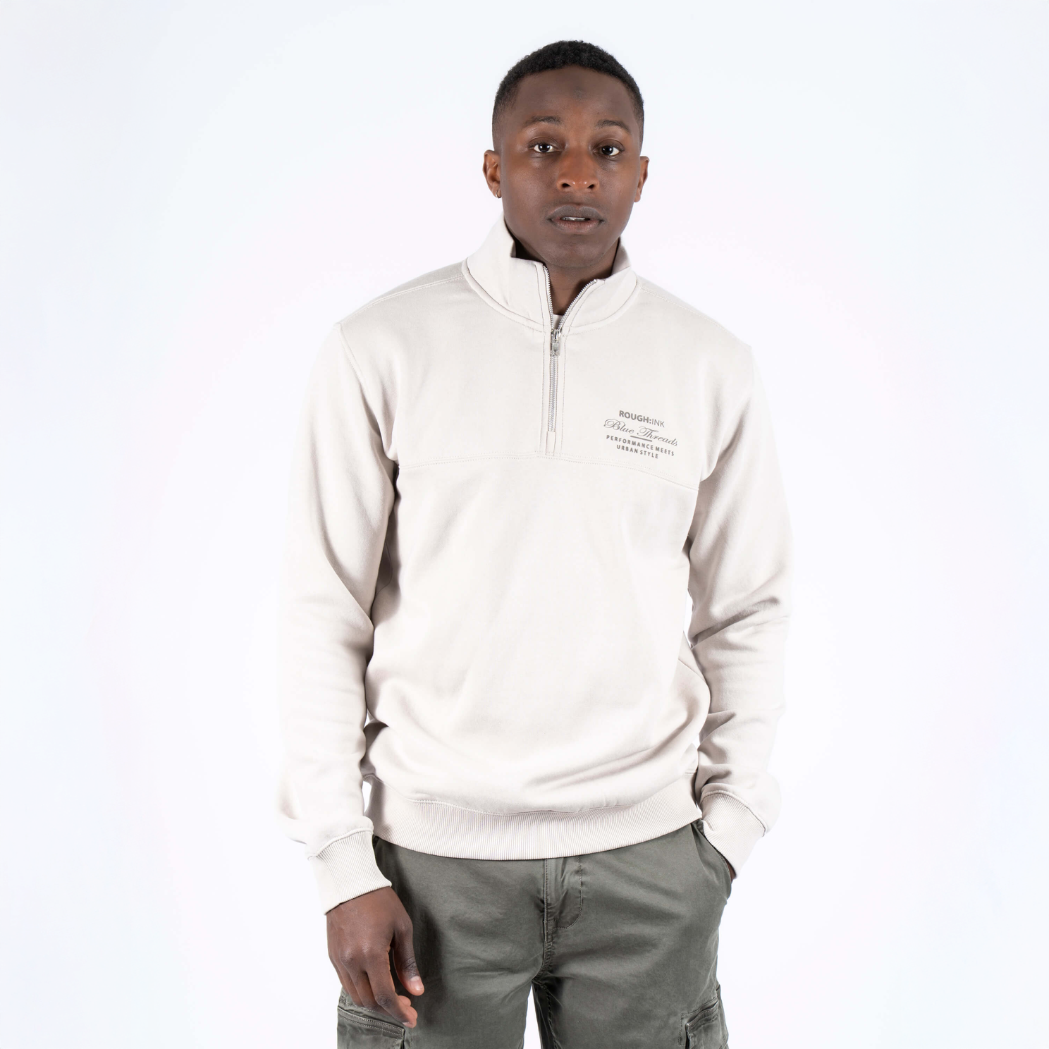 Marcus Colin Herre Sweatshirt Wind Chrime    i Store Plus Size Størrelser