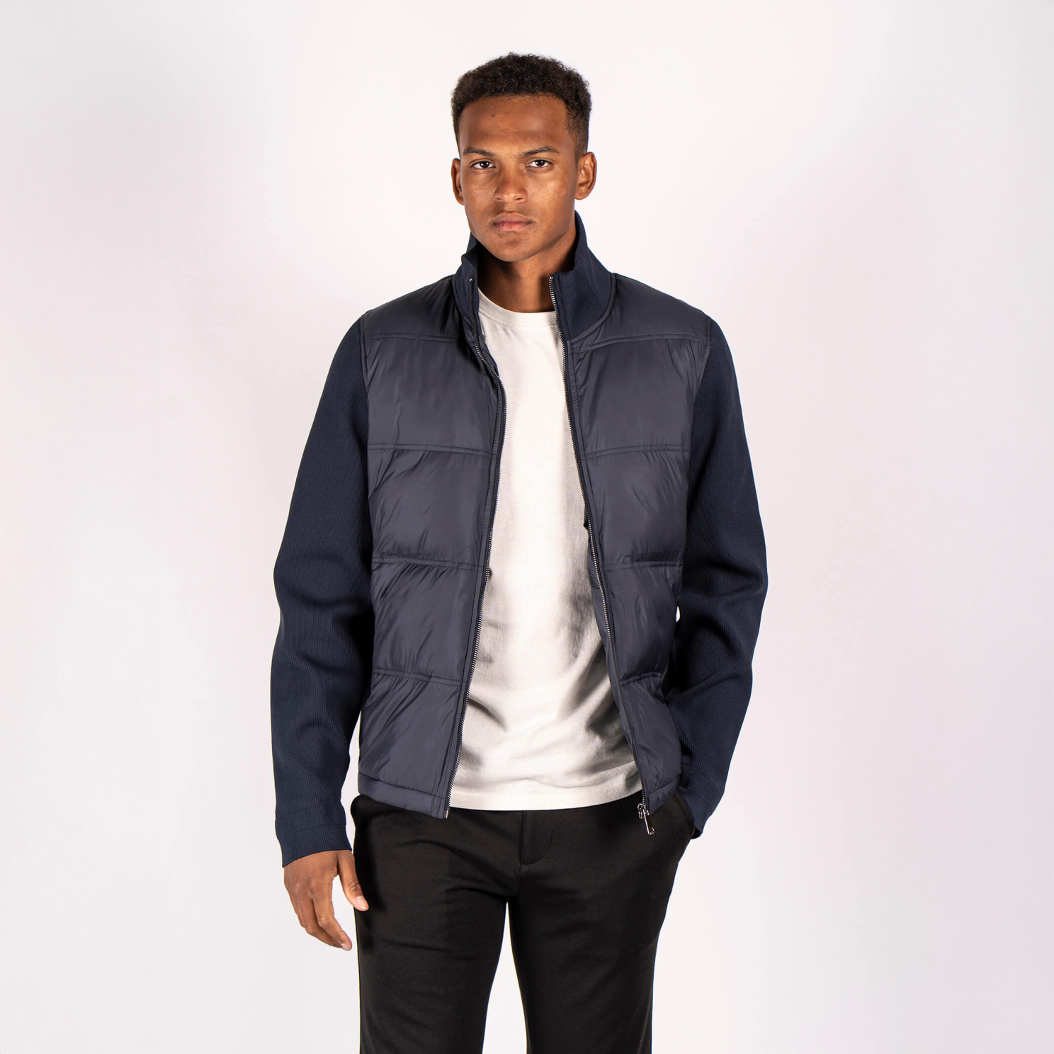 Marcus Eddie Herre Overgangsjakke Night Navy    i Store Plus Size Størrelser