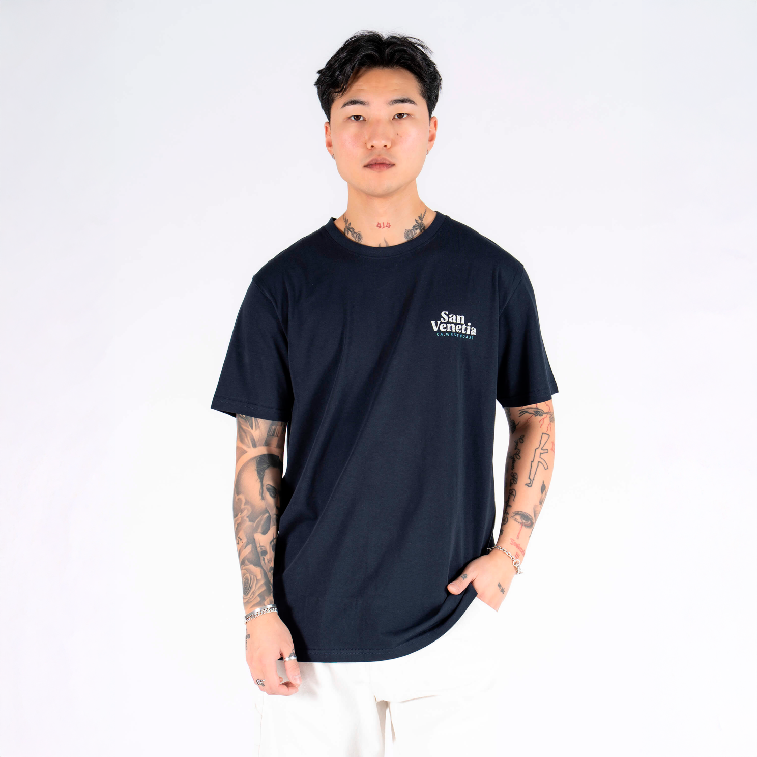 Marcus Enzo Herre -shirt Dark Sapphire i Store Plus Size Størrelser