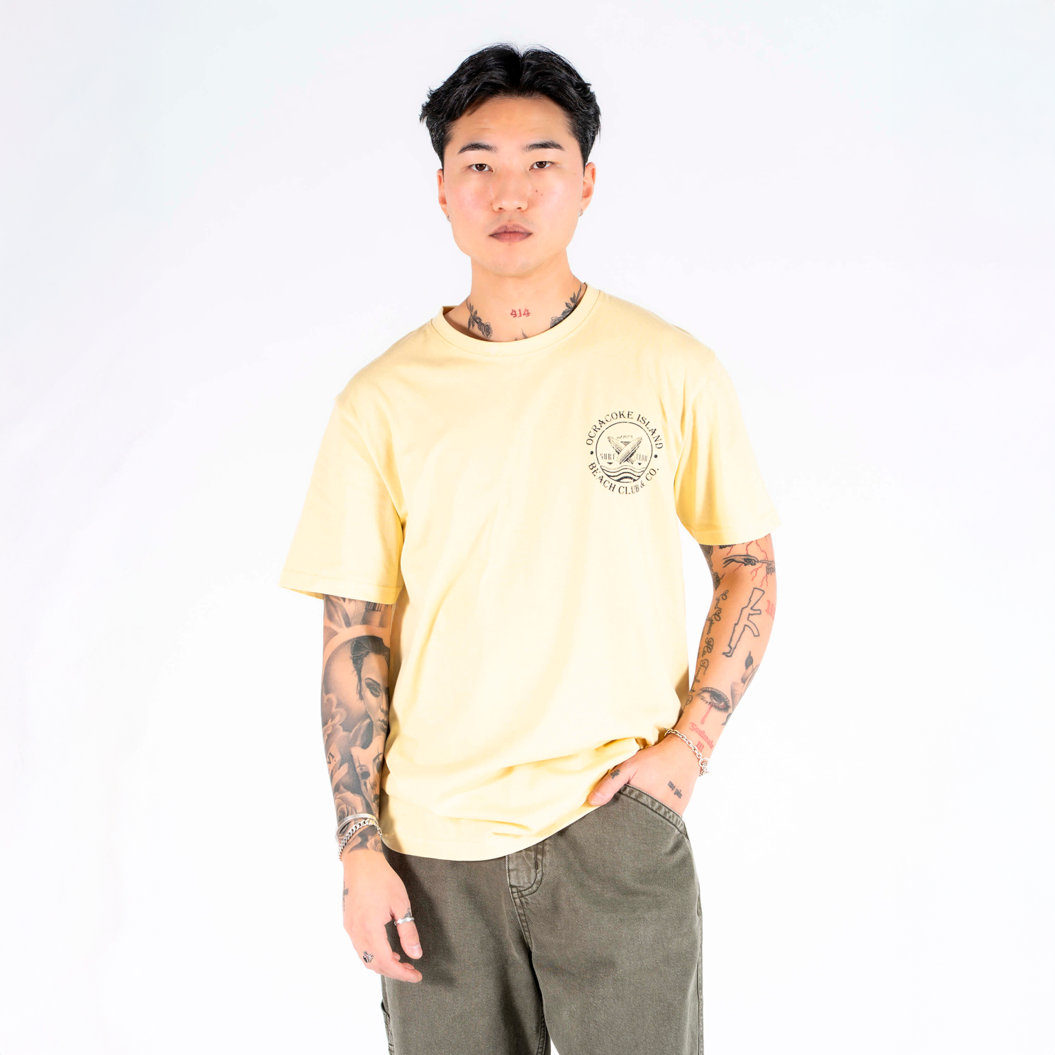 Marcus Heeter Herre  -shirt Straw    i Store Plus Size Størrelser