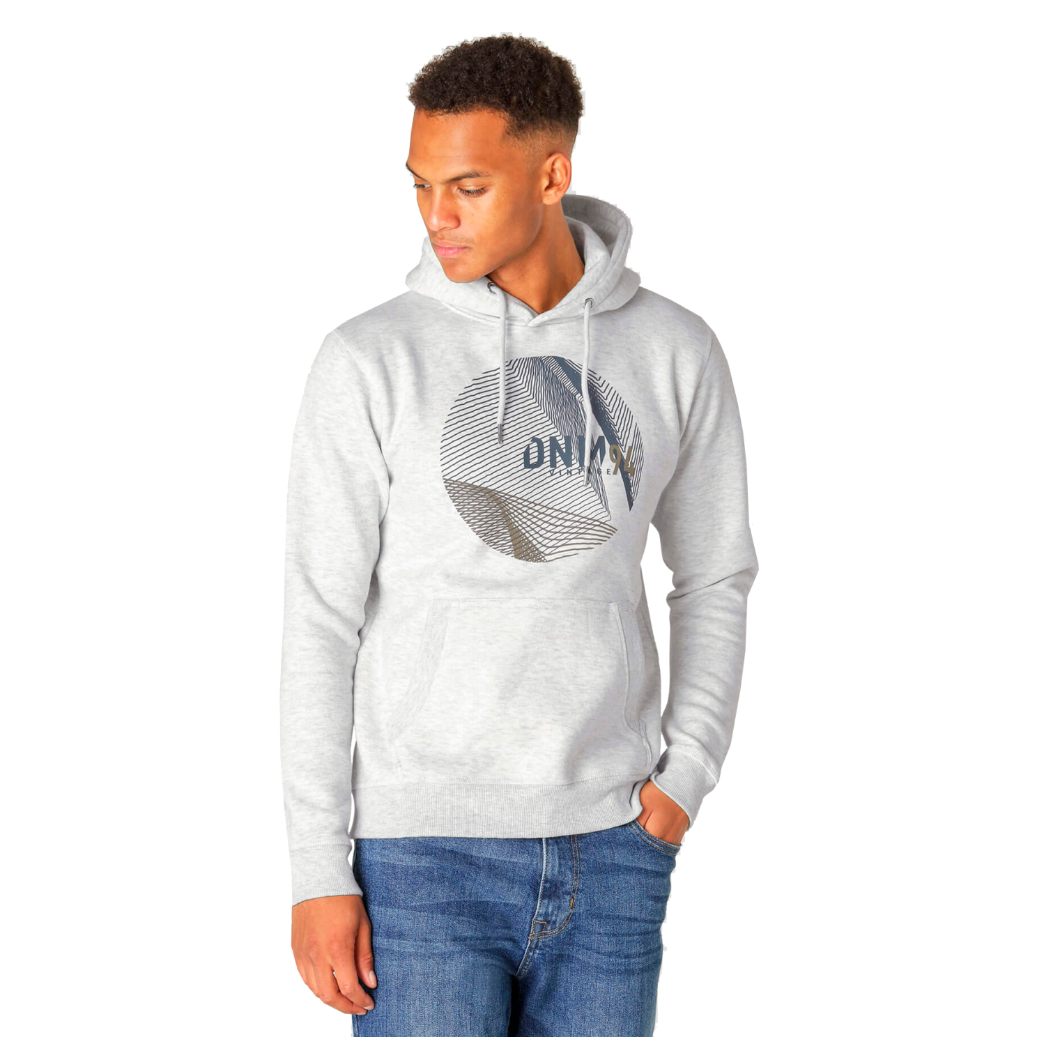 Marcus Hættetrøje i Offwhite Mix – Plus Size Tilbud!