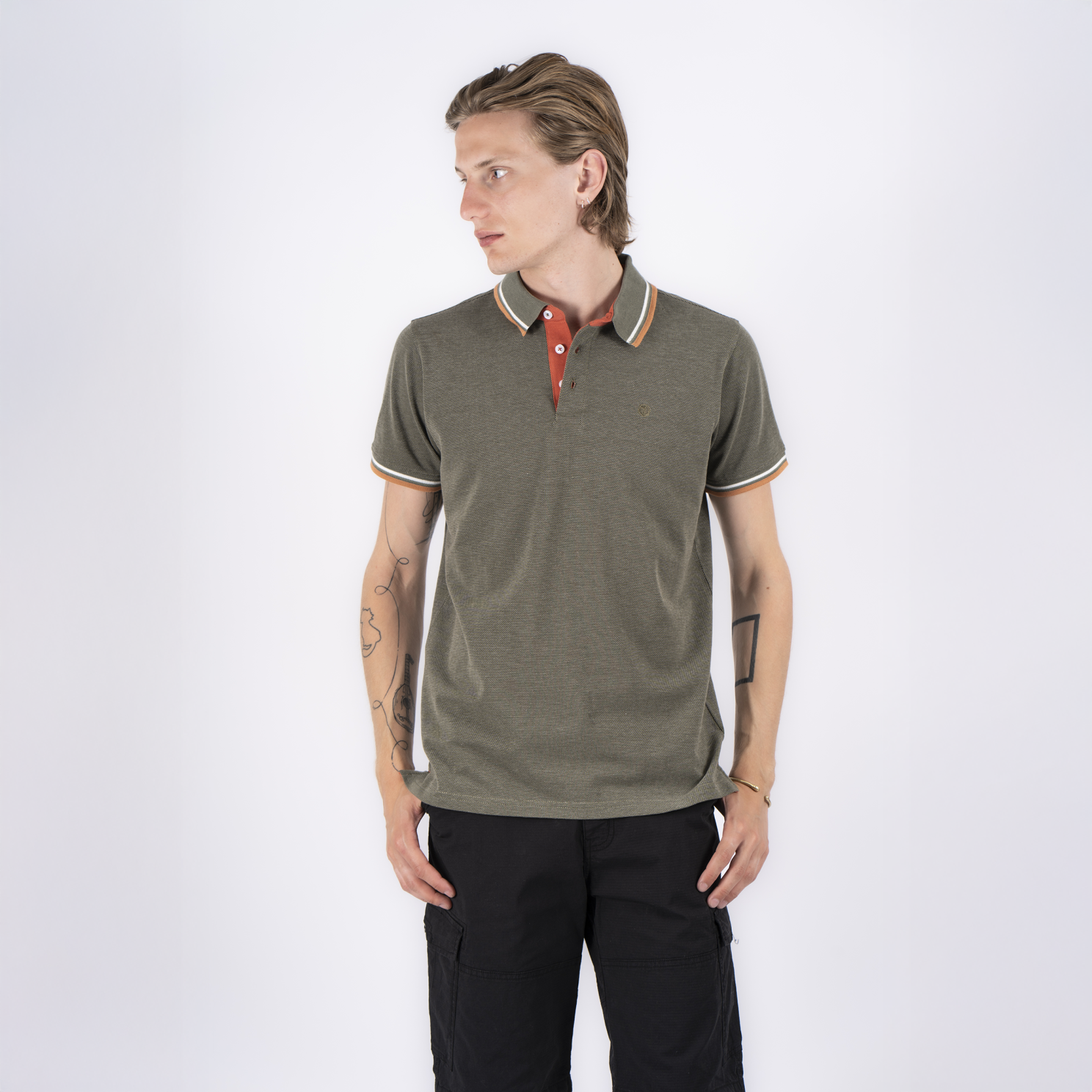 Klassisk Herre Polo i Beetle Green – Plus Size Tilbud!
