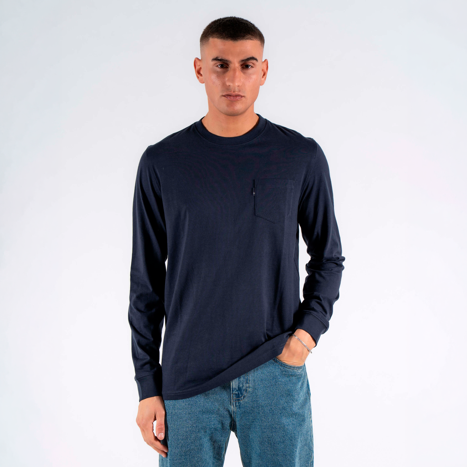 Marcus Joss Herre  -shirt Night Sky   i Store Plus Size Størrelser