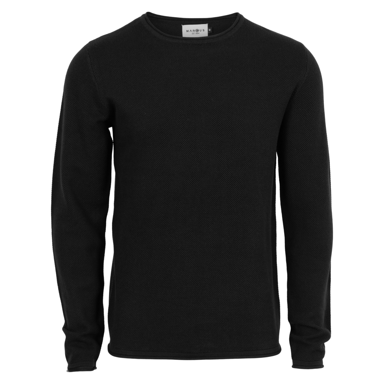 Marcus Langdon Herre Striktrøje - Black i Plus Size