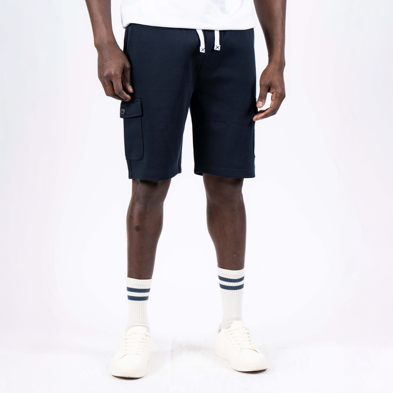 Marcus Mel Herre Shorts Dark Sapphire   i Store Plus Size Størrelser