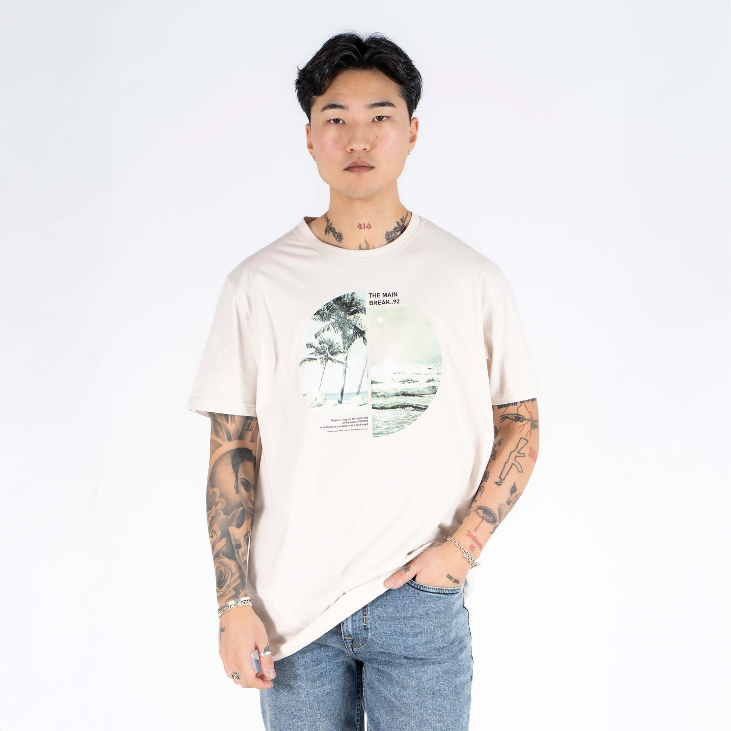 Marcus Rufus Herre  -shirt Wind Chrime    i Store Plus Size Størrelser