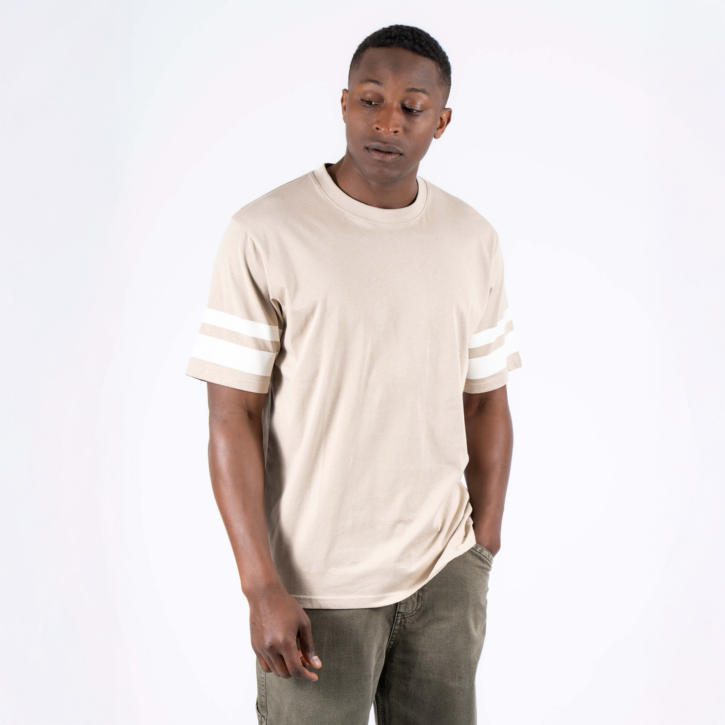 Marcus Sly Herre  -shirt Island Fossil    i Store Plus Size Størrelser