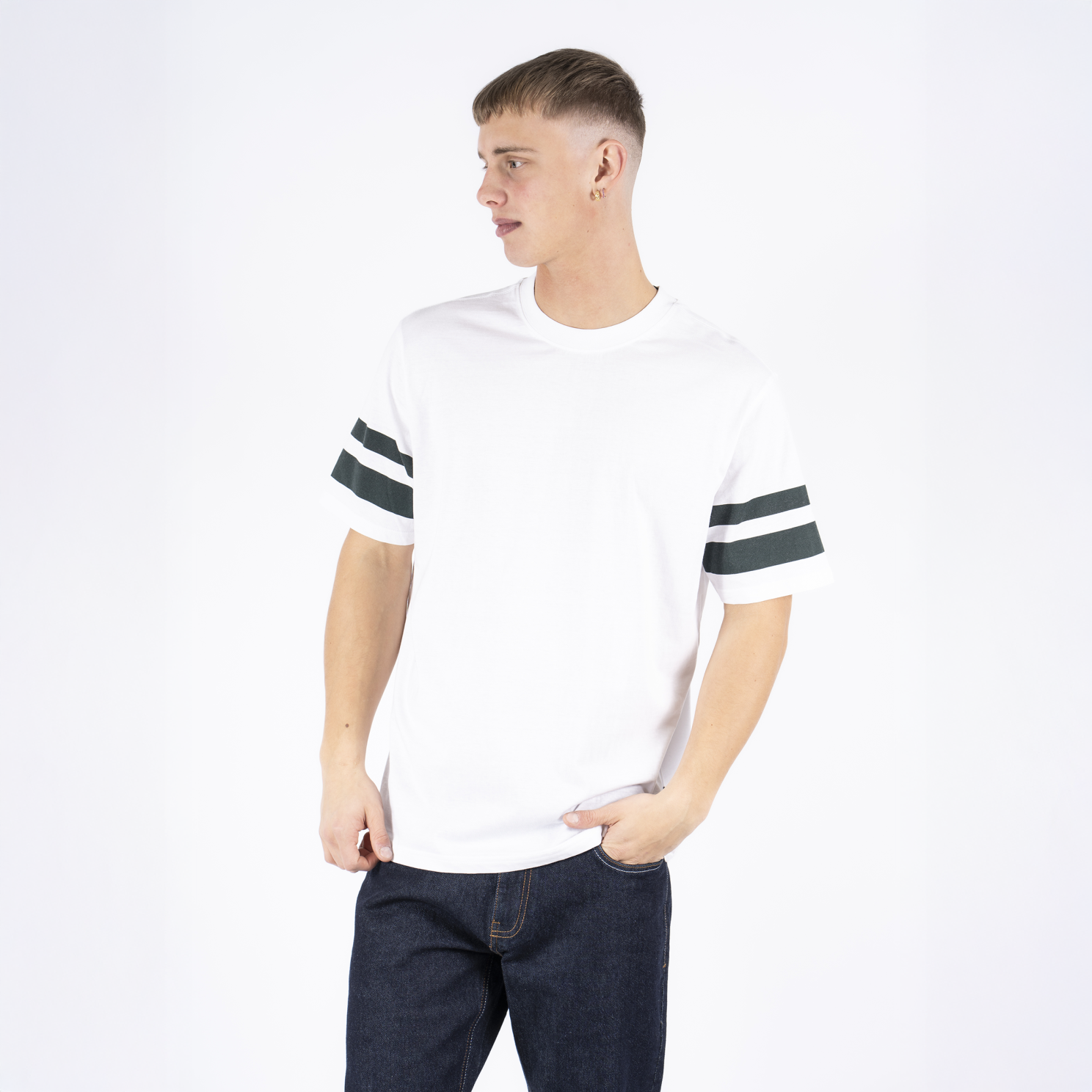 Marcus Sly Herre T-shirt – Hvid Plus Size Tilbud!