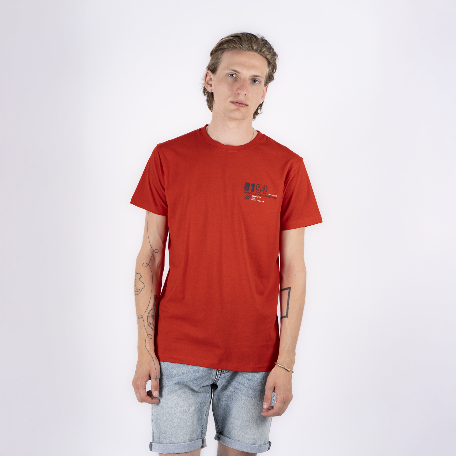 Marcus Herre Plus Size T-shirt – Rød til Mænds Stil