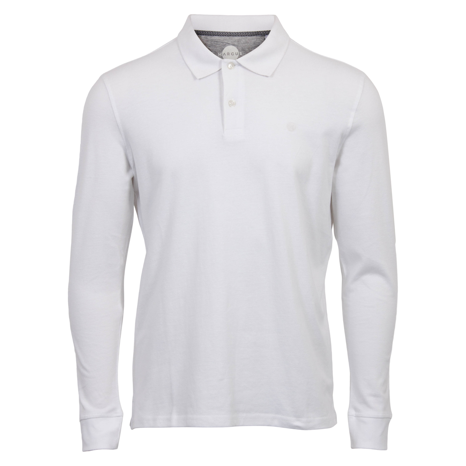 Marcus Tyler Plus Size Herre Polo i Hvid - Tilbud!