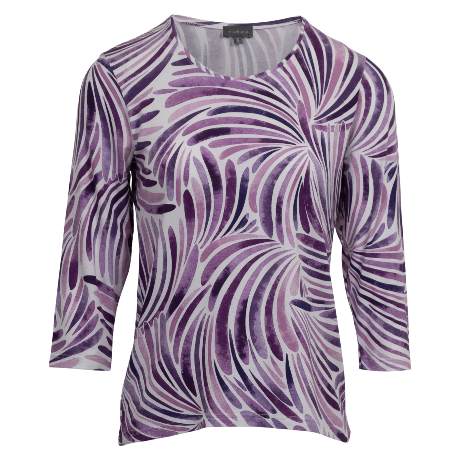 Marinello Dame Bluse Viola Comb   i Store Plus Size Størrelser