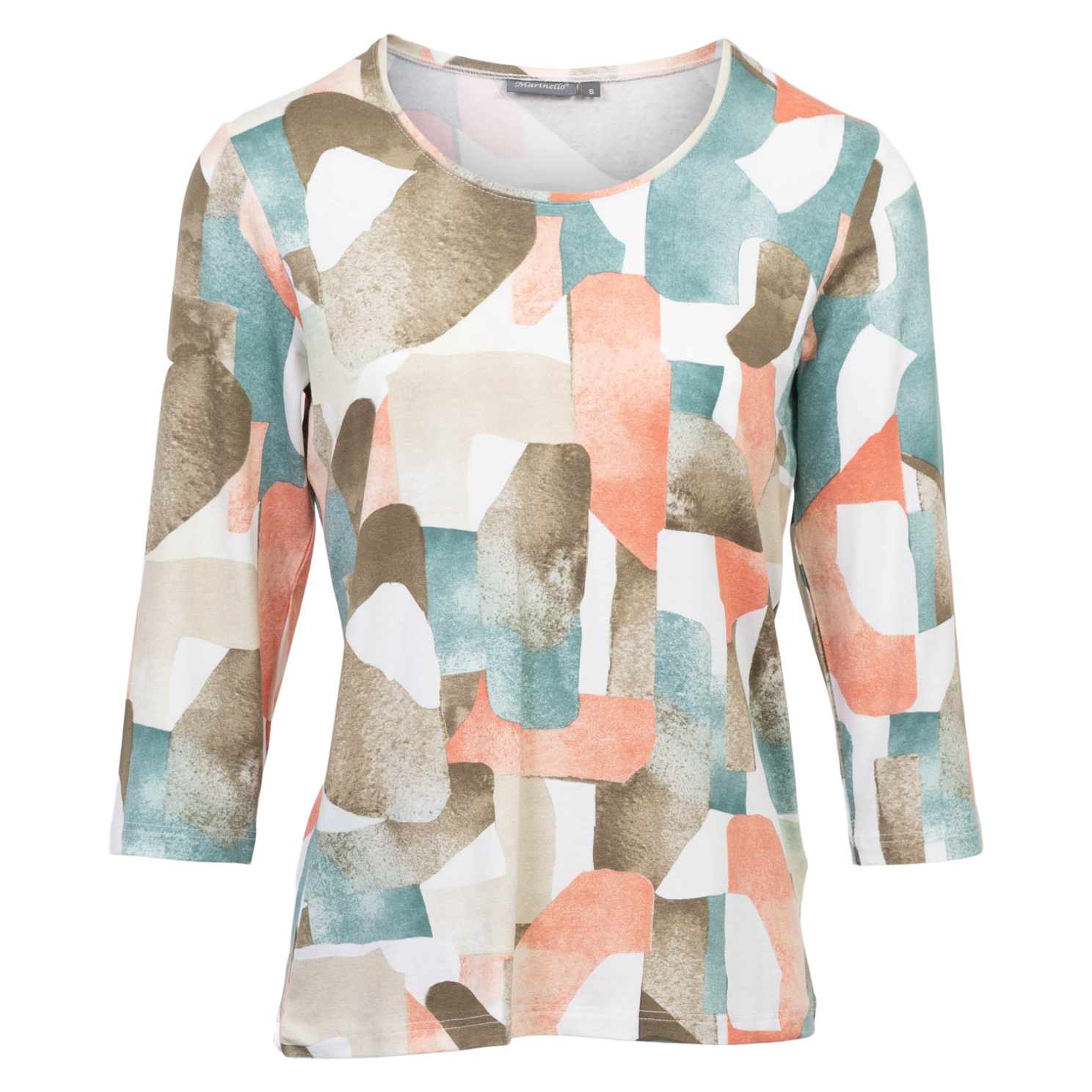 Marinello T-shirt til kvinder med 3/4 ærmer - Khaki tilbud