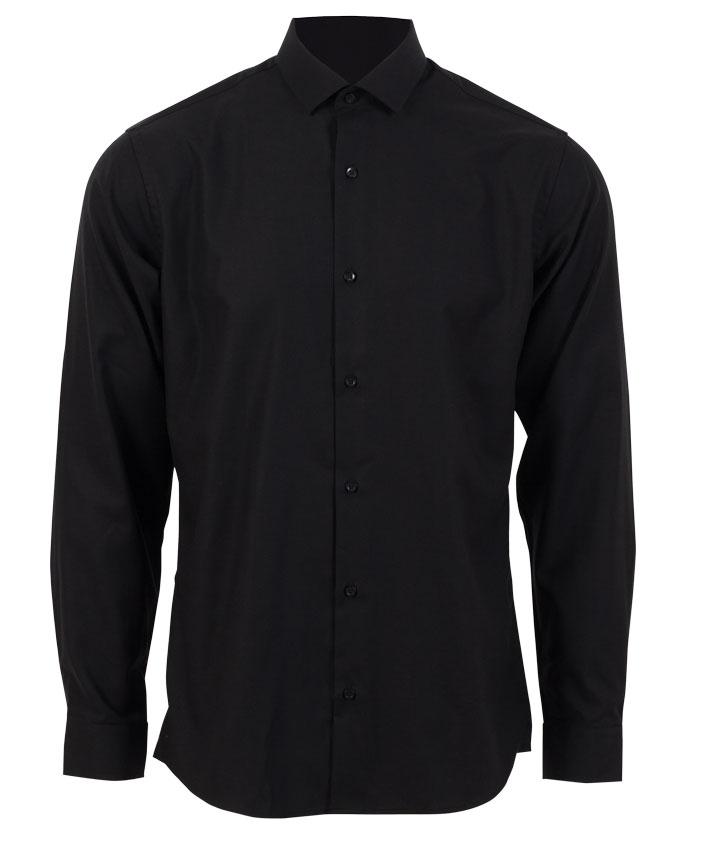 Elegant Strygefri Nero Kenzo Herreskjorte i Sort