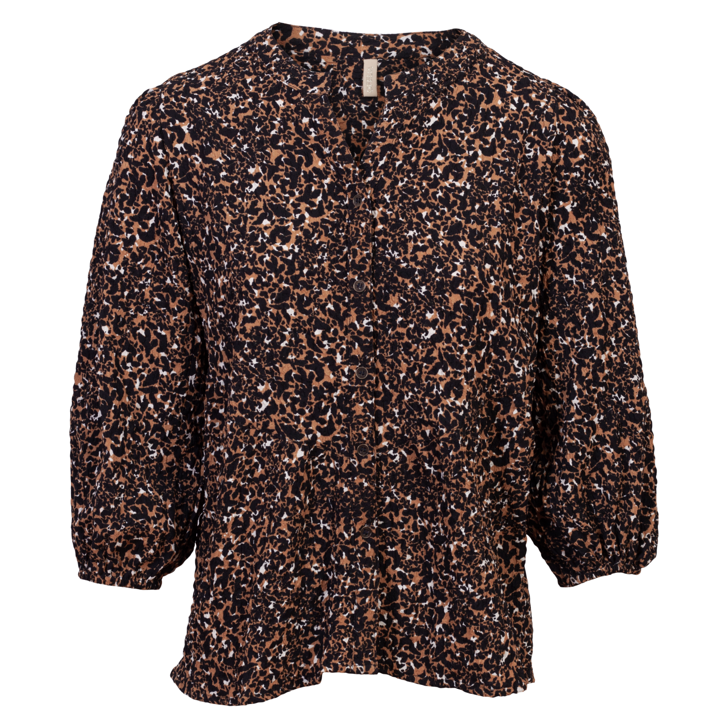 Ofelia Plus Size Skjorte til Dame – Brun Elegance Udsalg!