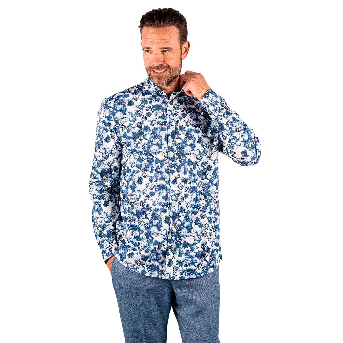 Pre End Ancor Herreskjorte – Hvid Plus Size Tilbud
