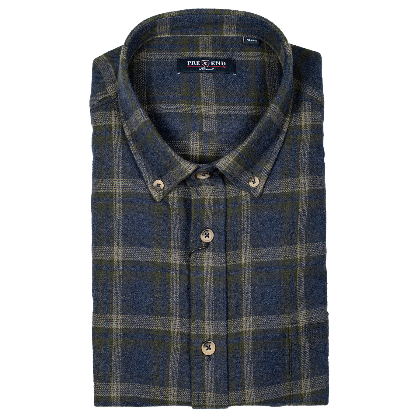 Pre End Farmer Herreskjorte – Dusty Olive Mix – Udsalg!