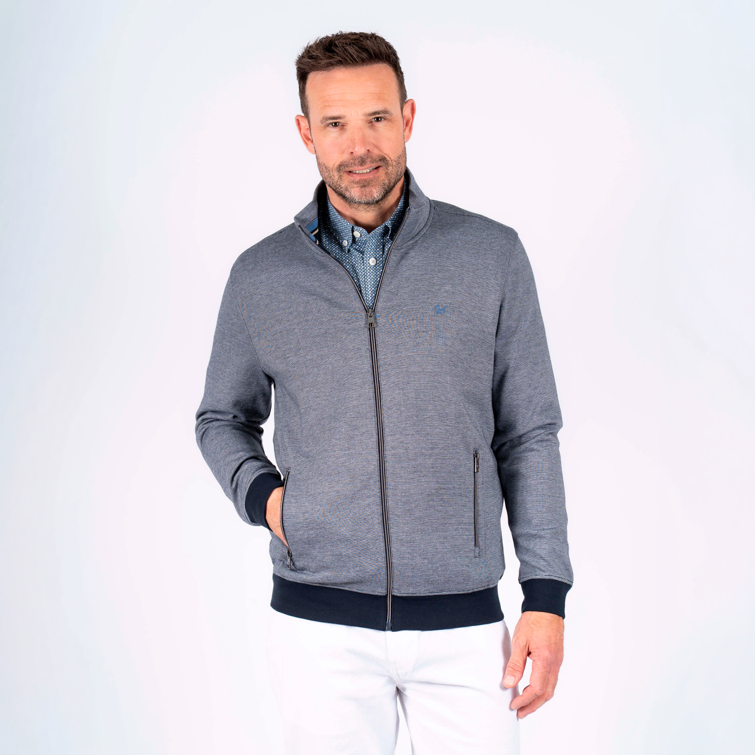 Pre End Rai Herre Polo    Navy    i Store Plus Size Størrelser