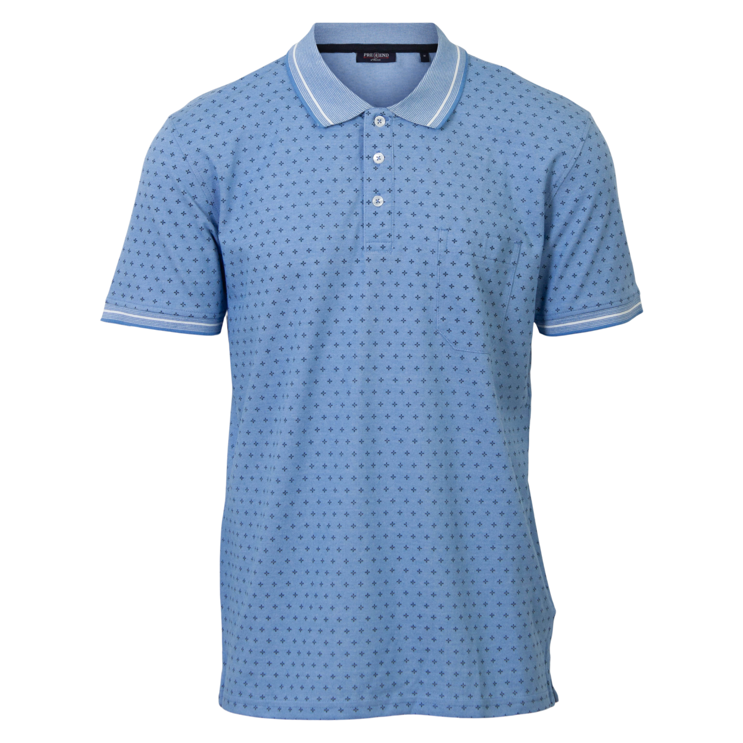 Pre End Ross Herre Polo - Vandblå i Plus Størrelser!