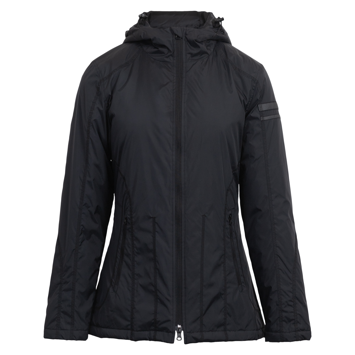 Sarah Dame Jakke Black Gray   i Store Plus Size Størrelser