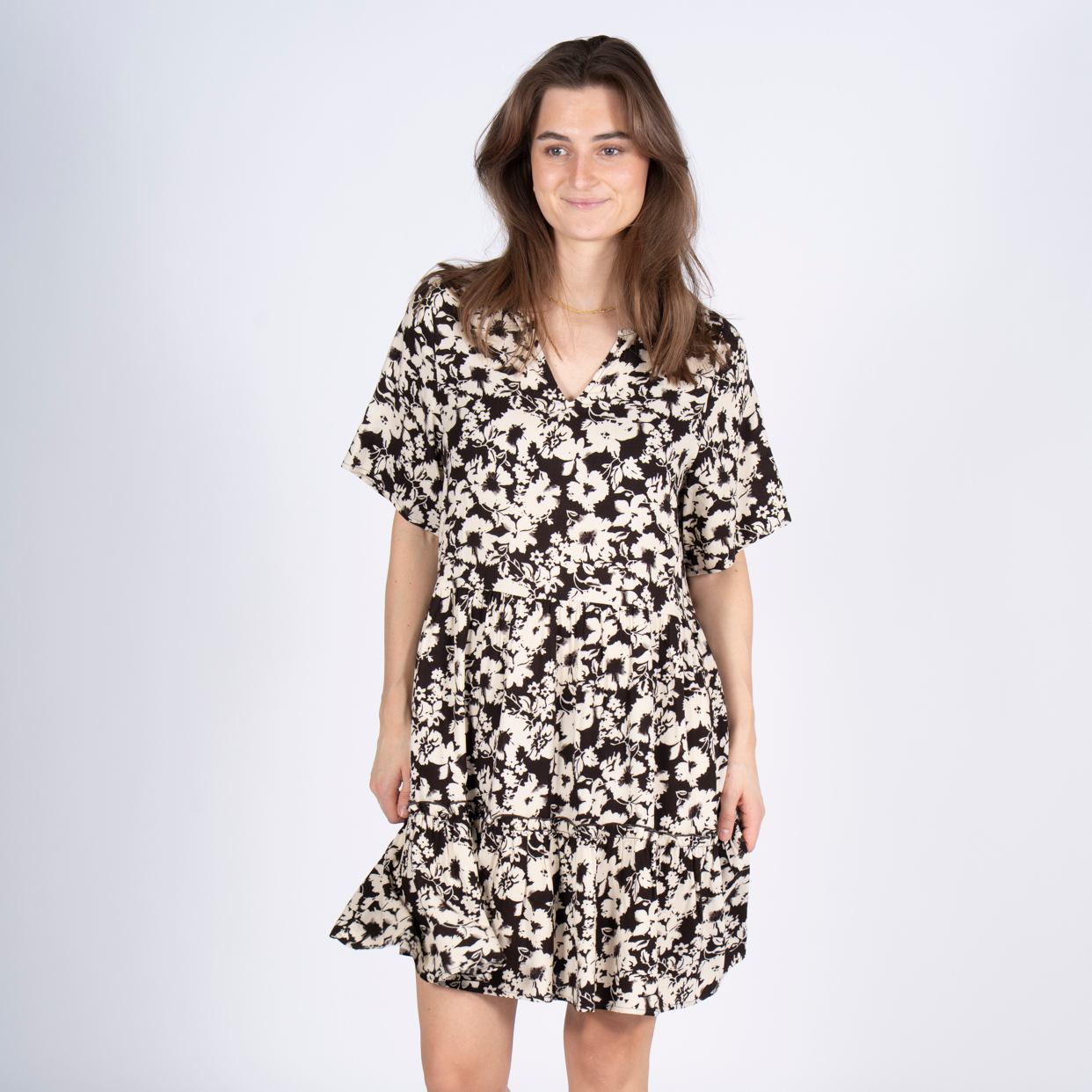 Sasia Felina Dame Kjole Chocolate Torte Brown   i Store Plus Size Størrelser