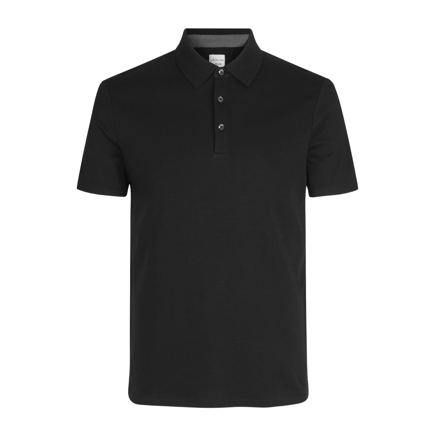 Seven Seas Herre Polo i Sort – Plus Size Tilbud!
