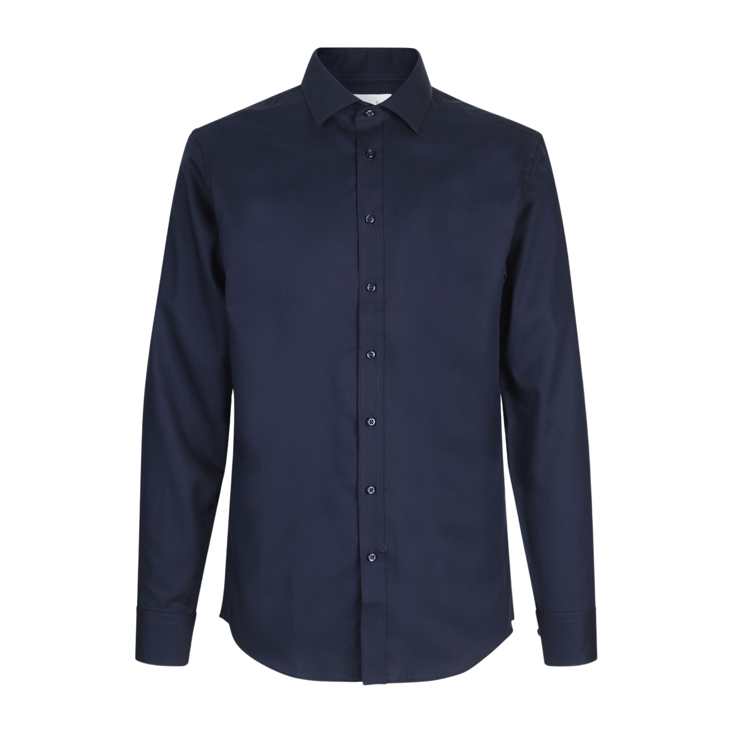 Seven Seas Navy Herreskjorte – Plus Size Tilbud!