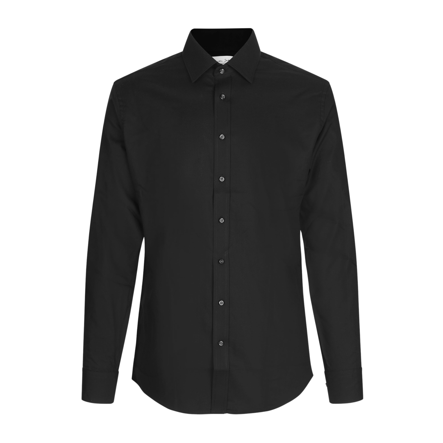 Seven Seas Plus Size Herreskjorte i Sort – Fantastisk Tilbud!