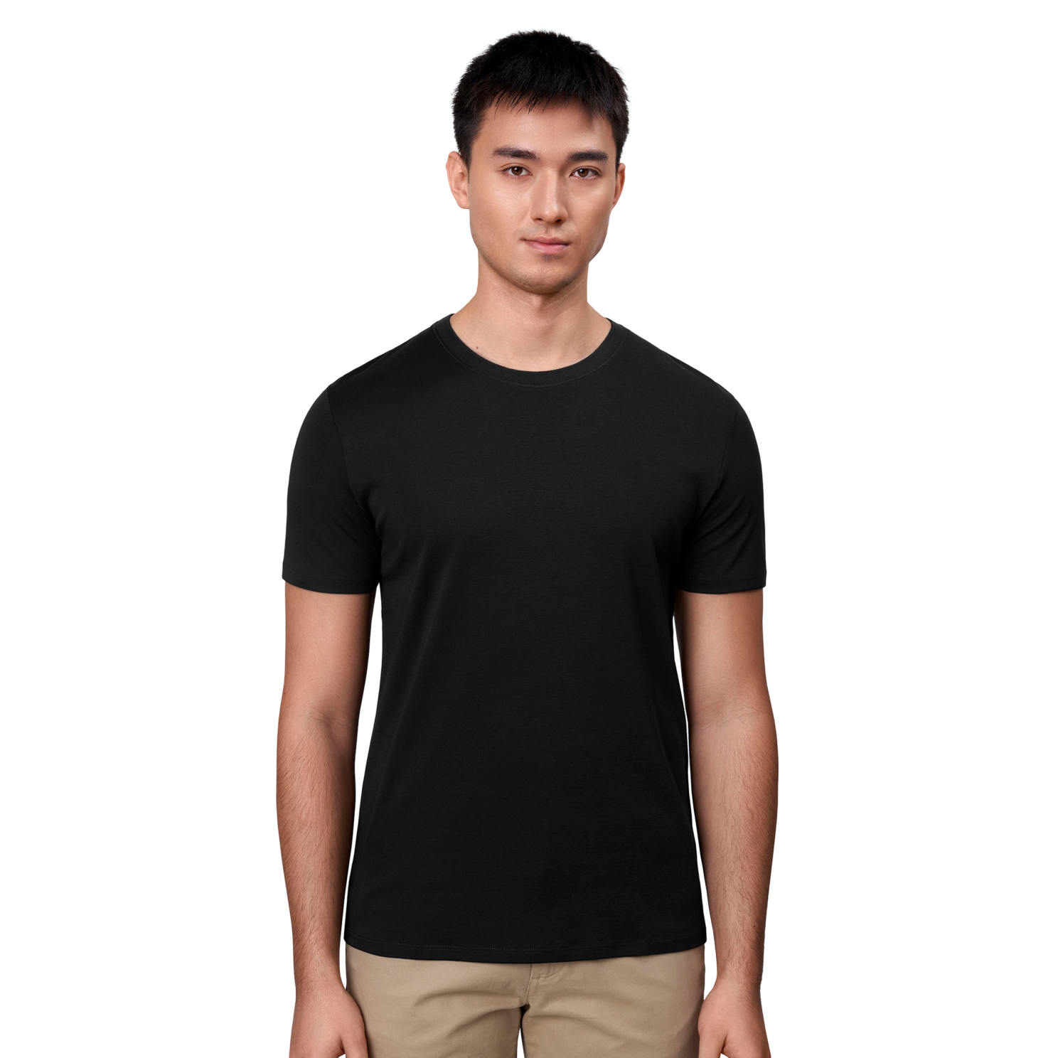 Seven Seas Herre T-shirt – Sort Plus Size Tilbud