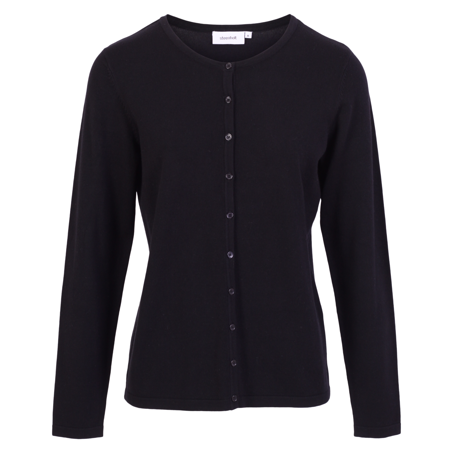 Steenholt Cava Plus Size Cardigan i Sort – Elegant Tilbud!