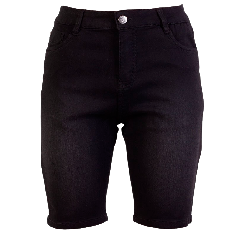 Steenholt Grace Plus Size Dame Shorts – Sort Denim Tilbud