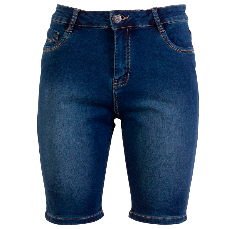 Steenholt Grace Plus Size Dame Shorts i Blå Denim – Komfort!