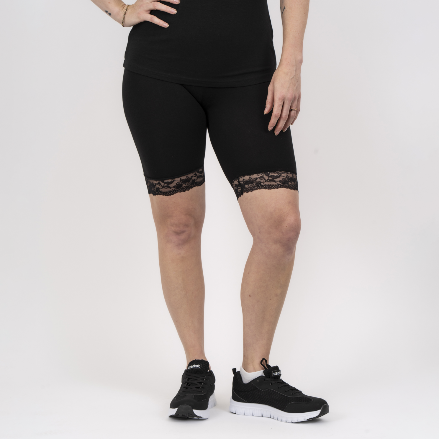 Steenholt Harmony Dame Cykelshorts Black    i Store Plus Size Størrelser