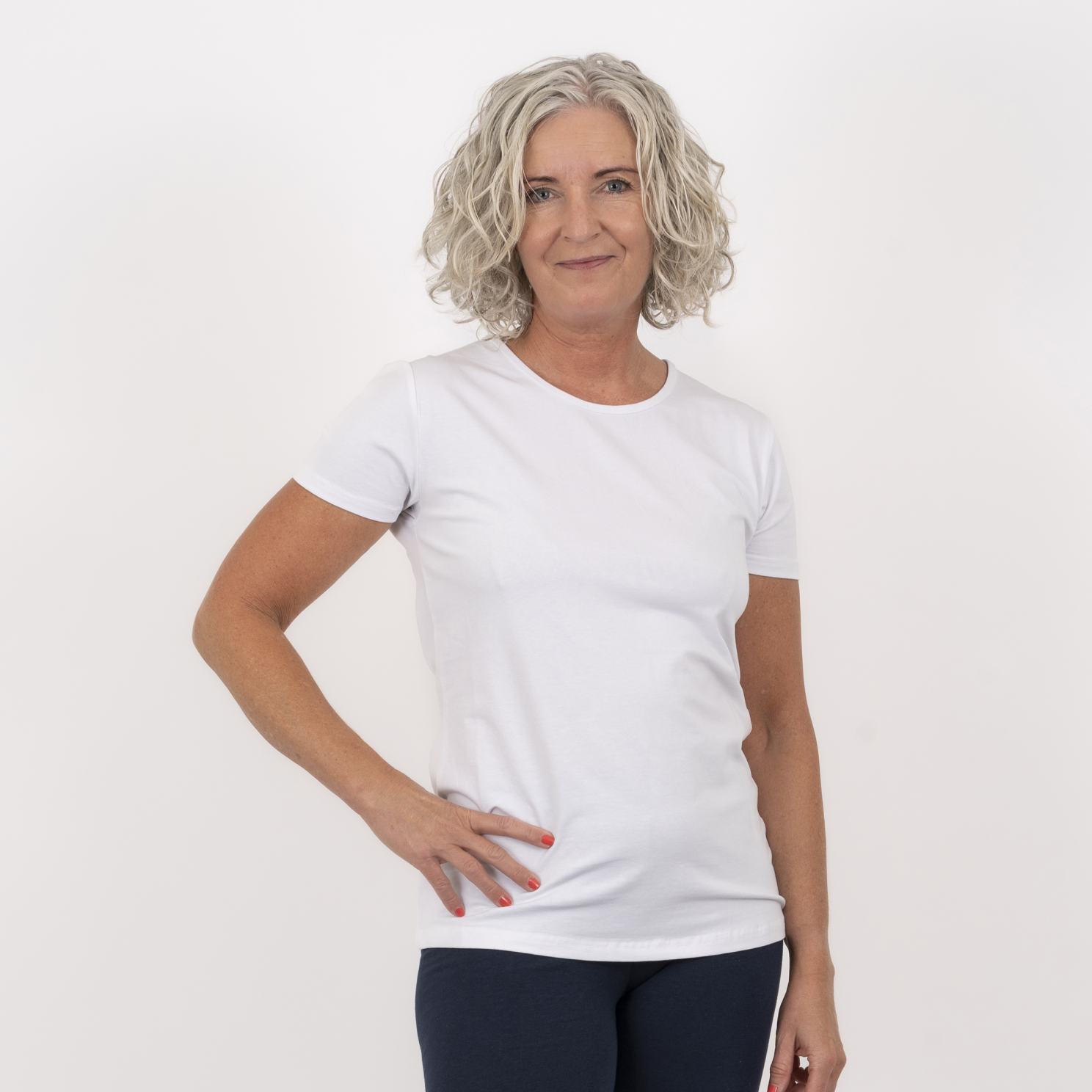Steenholt Harmony Dame  -shirt White   i Store Plus Size Størrelser