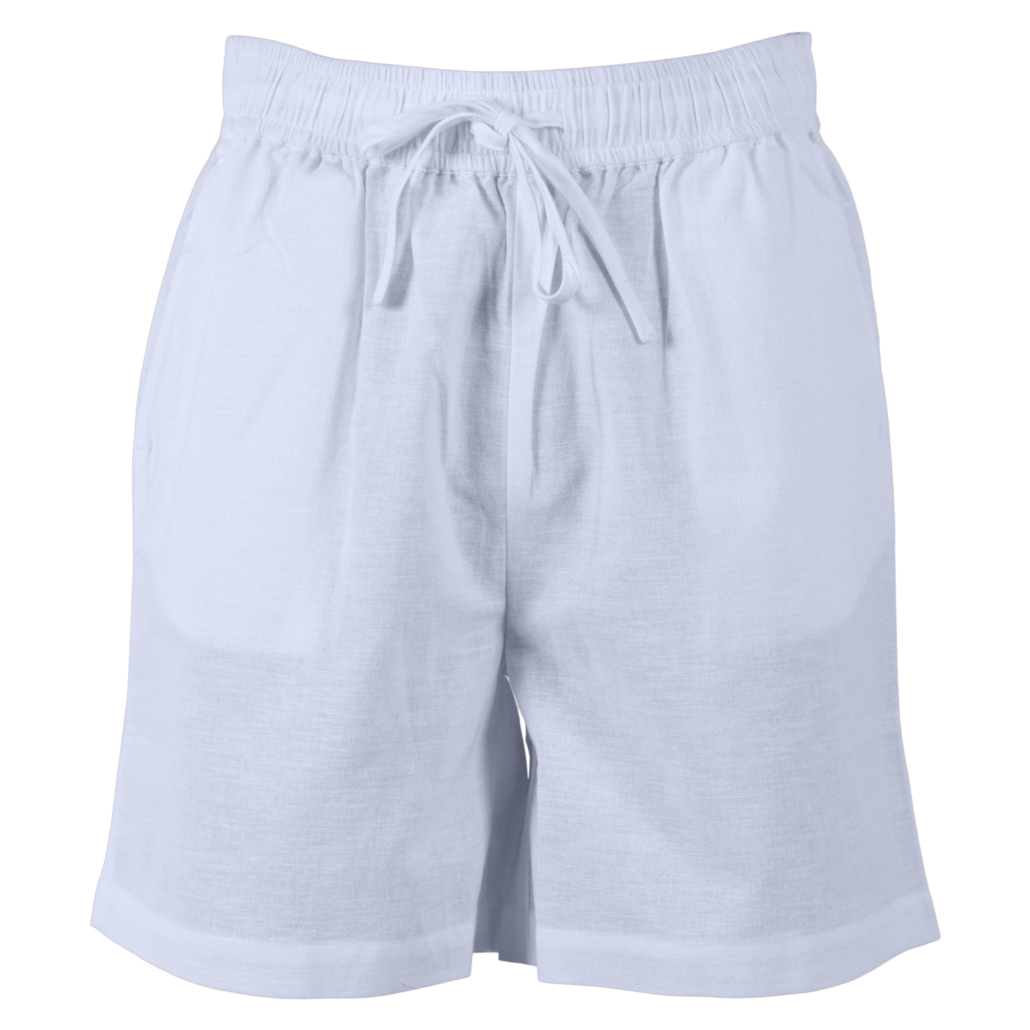 Steenholt Linett Dame Shorts Hørmix Heavenly Blue i Store Plus Size Størrelser
