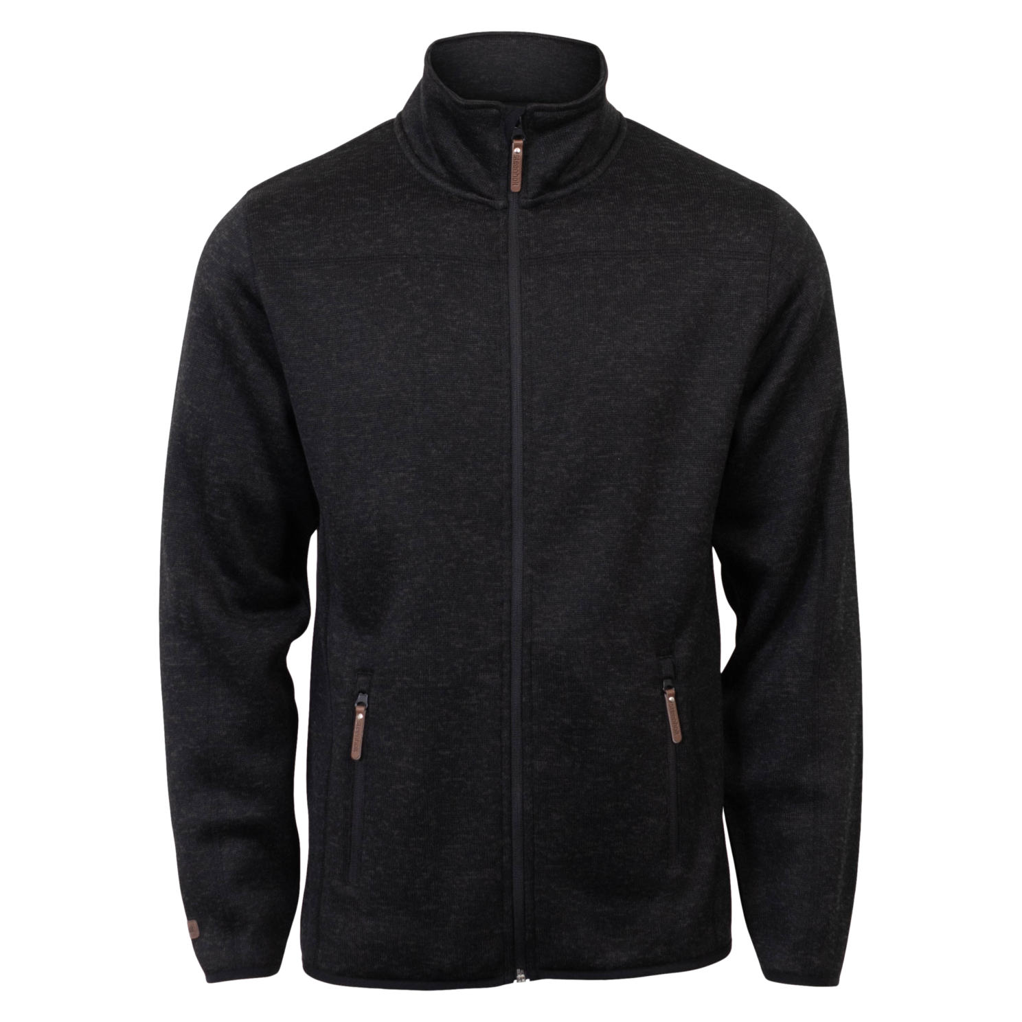 Steenholt Ocean Unisex Fleecejakke Black Melange   i Store Plus Size Størrelser