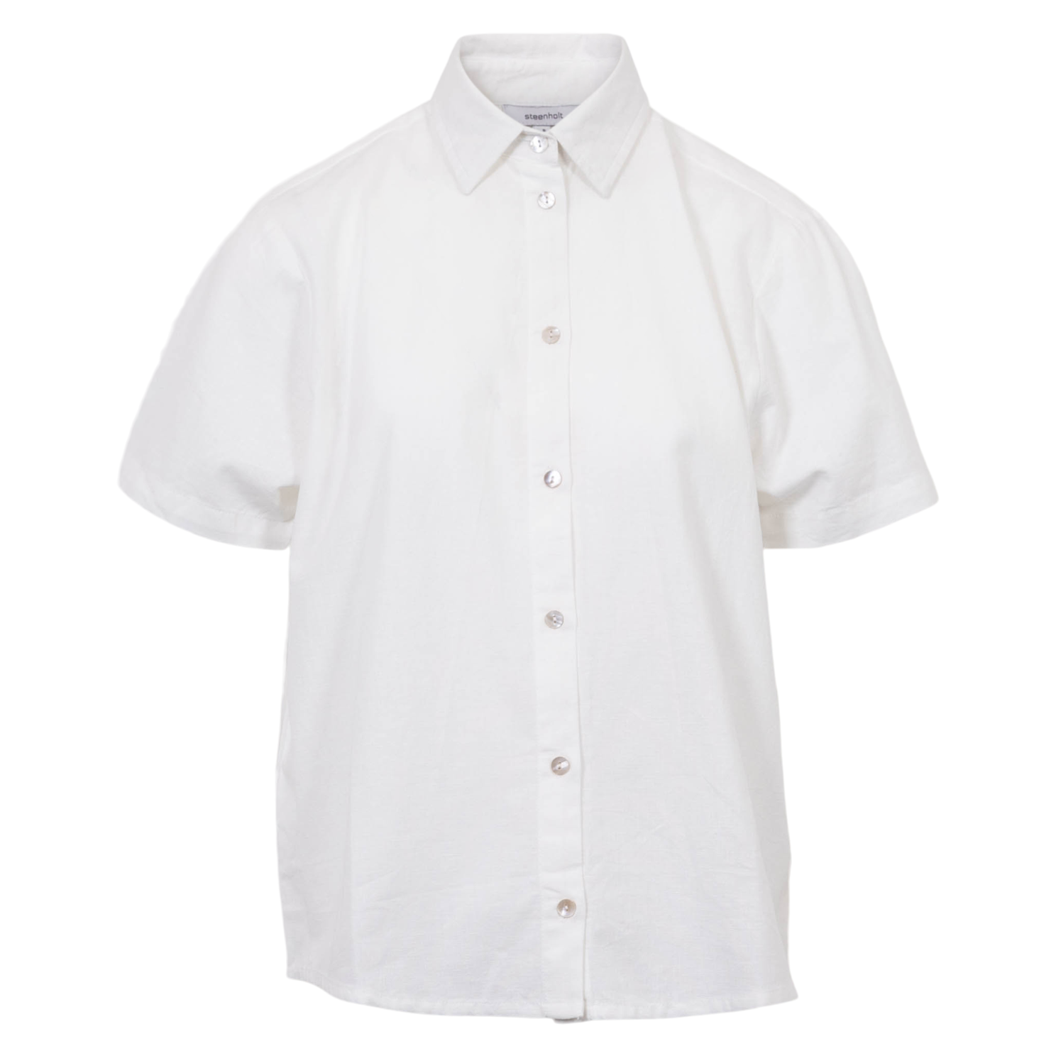 Steenholt Rio Dame Skjorte Bright White   i Store Plus Size Størrelser