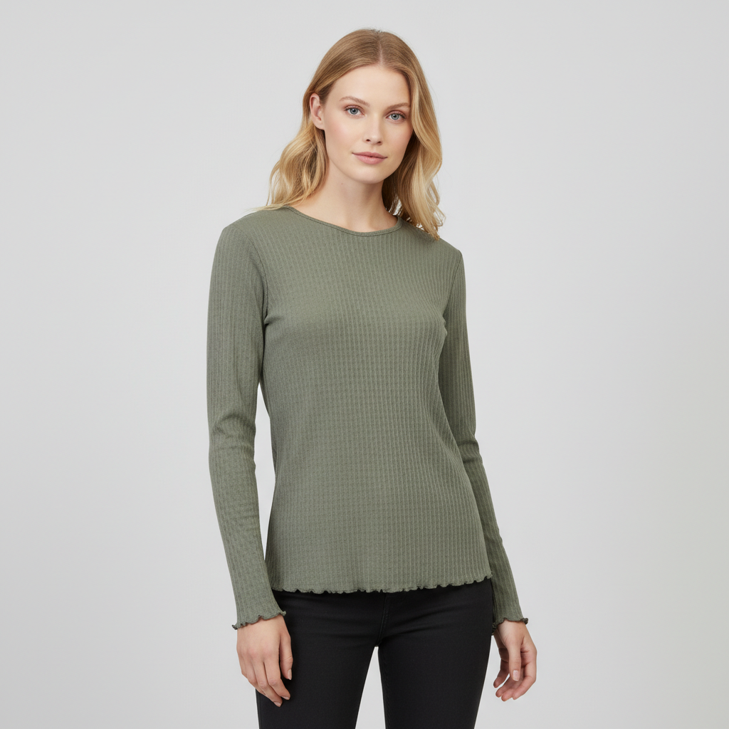 Steenholt Rose Dame Bluse Vetiver    i Store Plus Size Størrelser