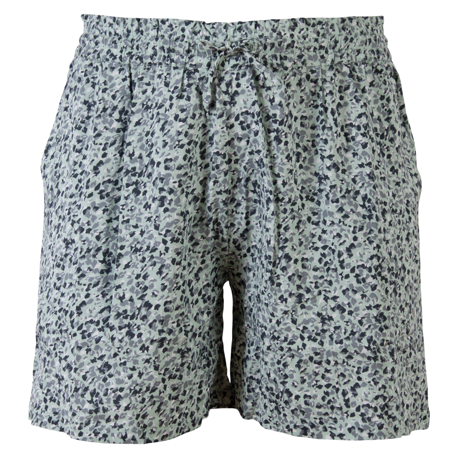 Steenholt Sofia Plus Size Dame Shorts – Mint Aop Tilbud!