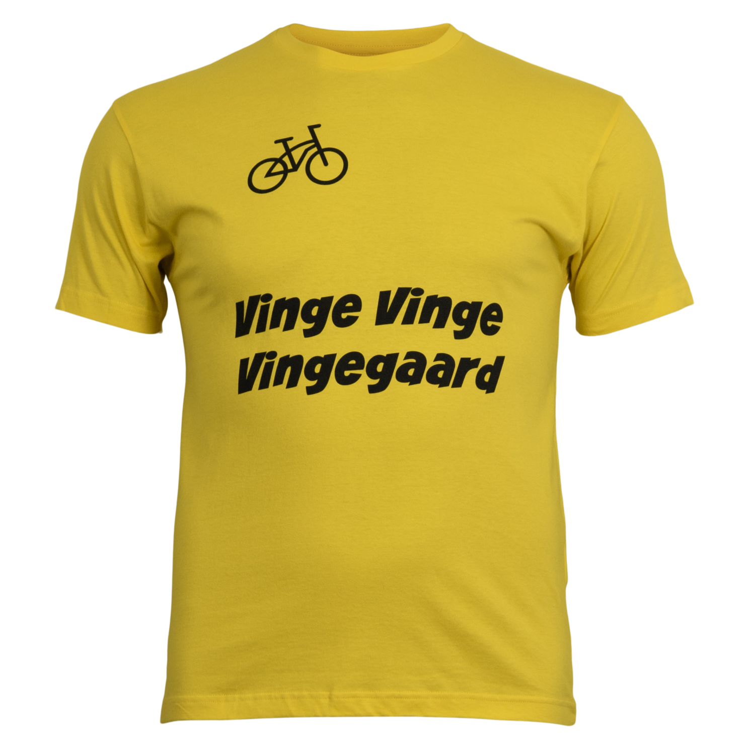 Unisex  -shirt Gul   i Store Plus Size Størrelser