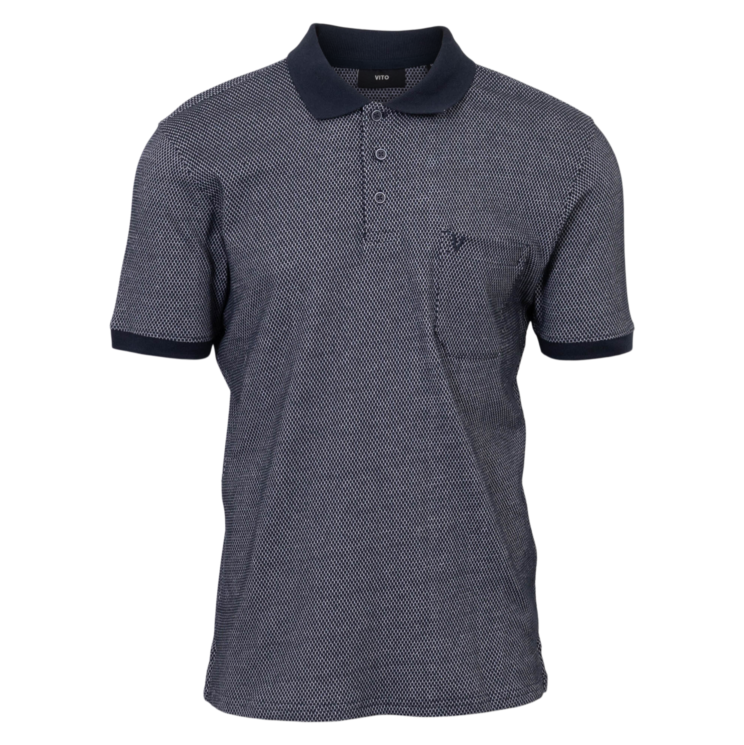 Vito Dorset Herre Polo Naval Blue    i Store Plus Size Størrelser