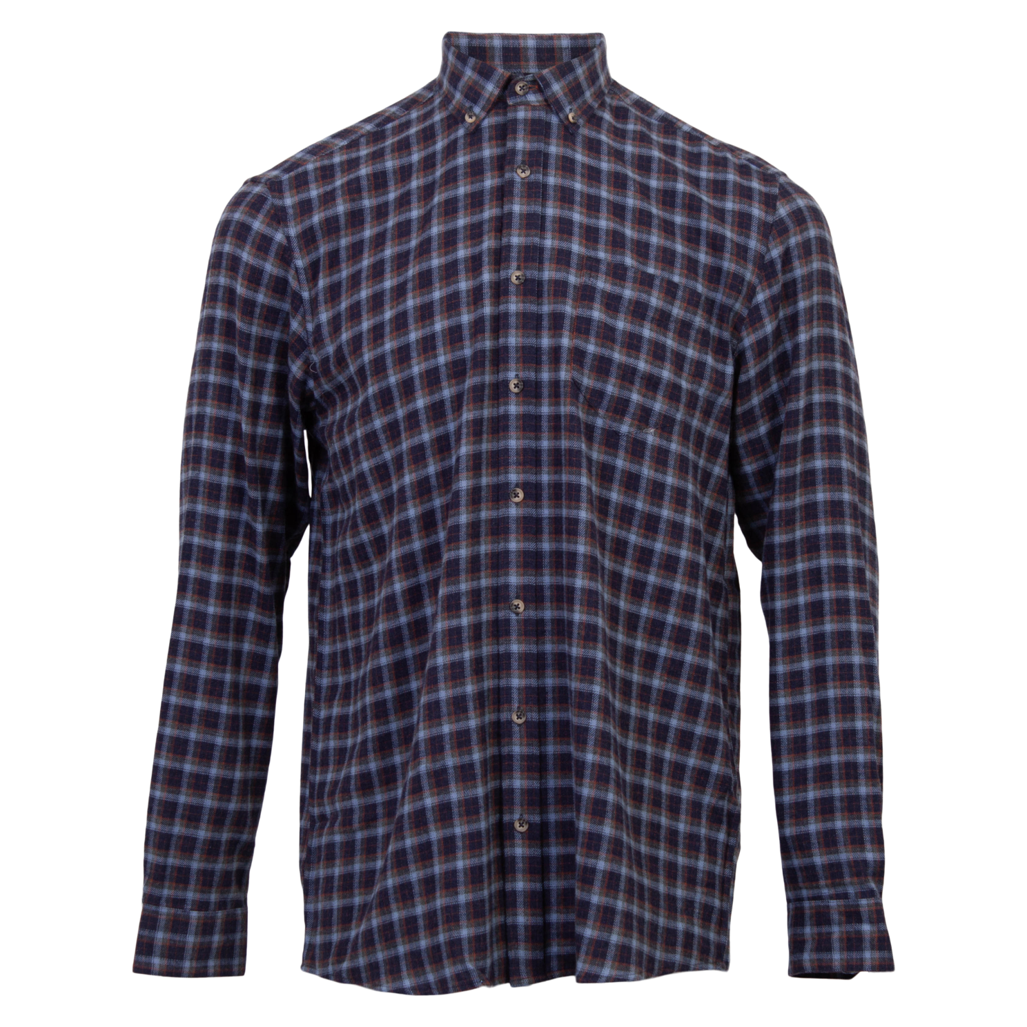 Vito Farmer Plus Size Herreskjorte – Burnt Clay Mix Udsalg