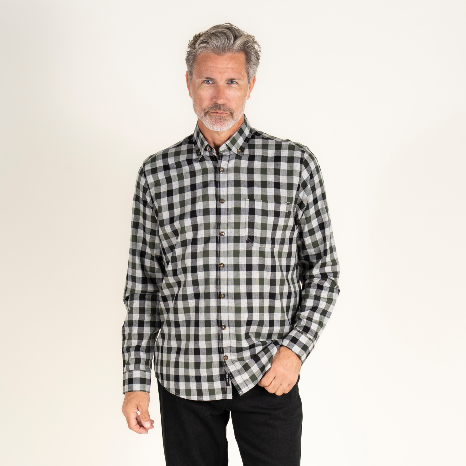 Vito Murat Herreskjorte i Old Green – Tidløs Elegance