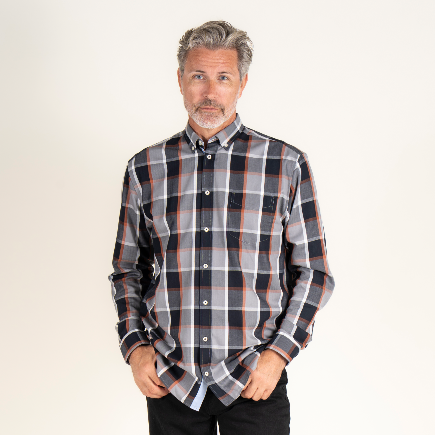 Vito Rome Stålgrå Herreskjorte – Stilfuld Elegance til Mænd!