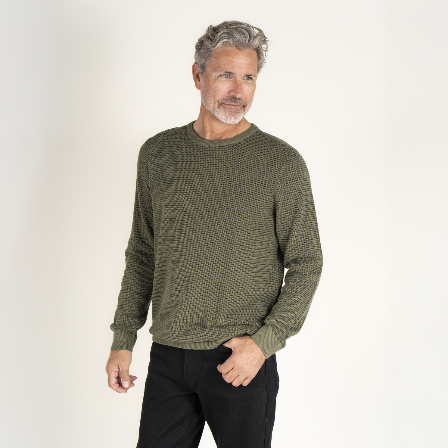 Vito Viggo Herre Striktrøje – Green Leaf på Udsalg!