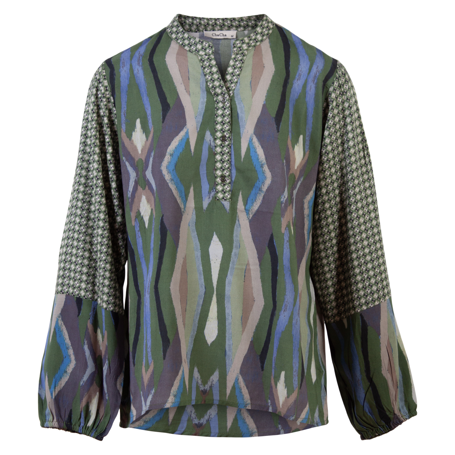 Stilfuld Khaki Plus Size Damebluse – Komfort og Elegance!