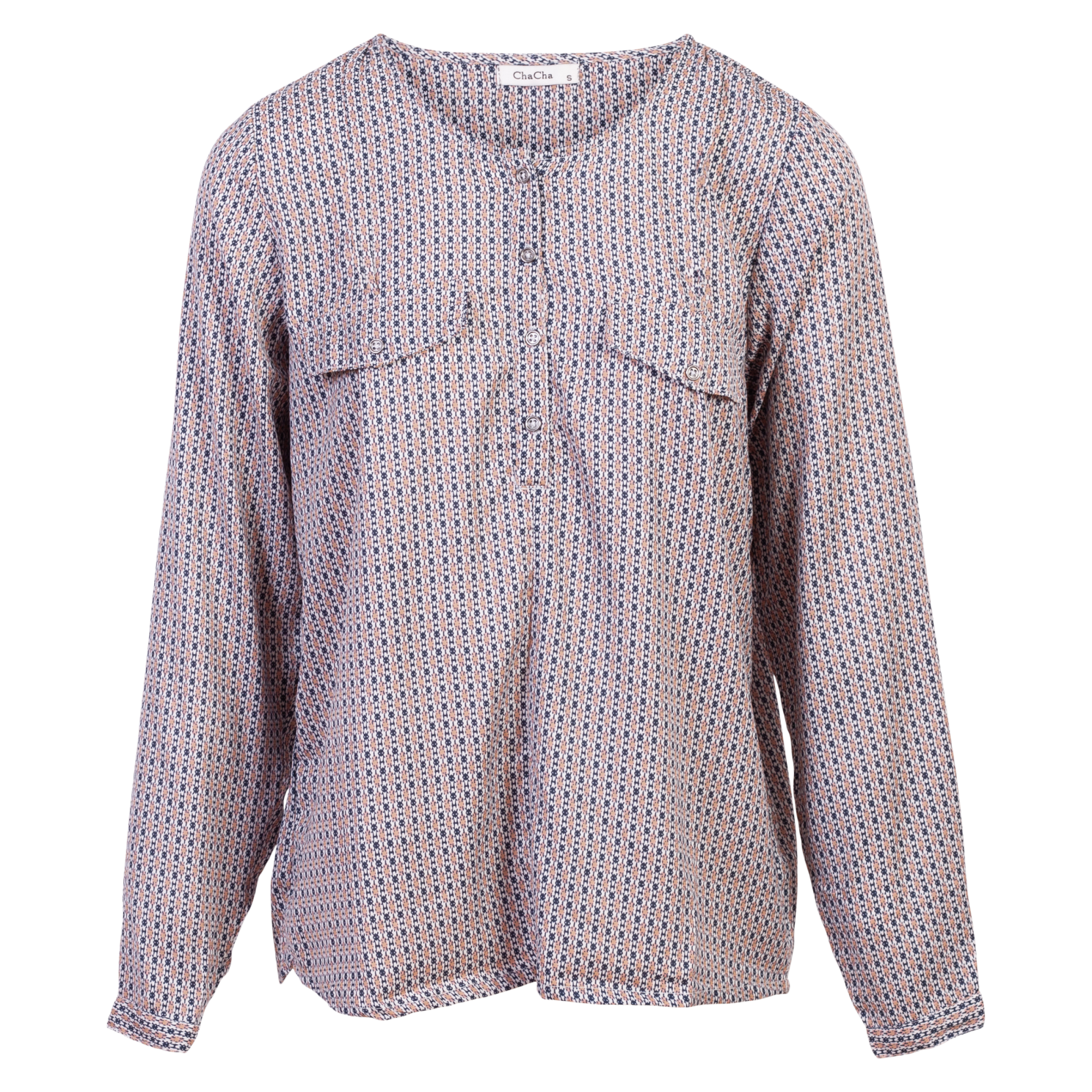 Farverig Plus Size Bluse med Print – Fantastisk Tilbud!