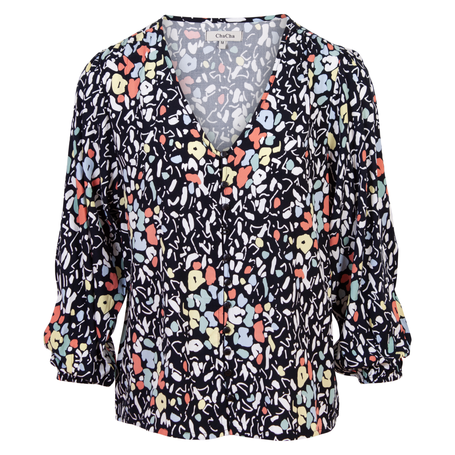 Zbyz Plus Size Dame Skjorte i Navy Orange - Fantastisk Rabat!