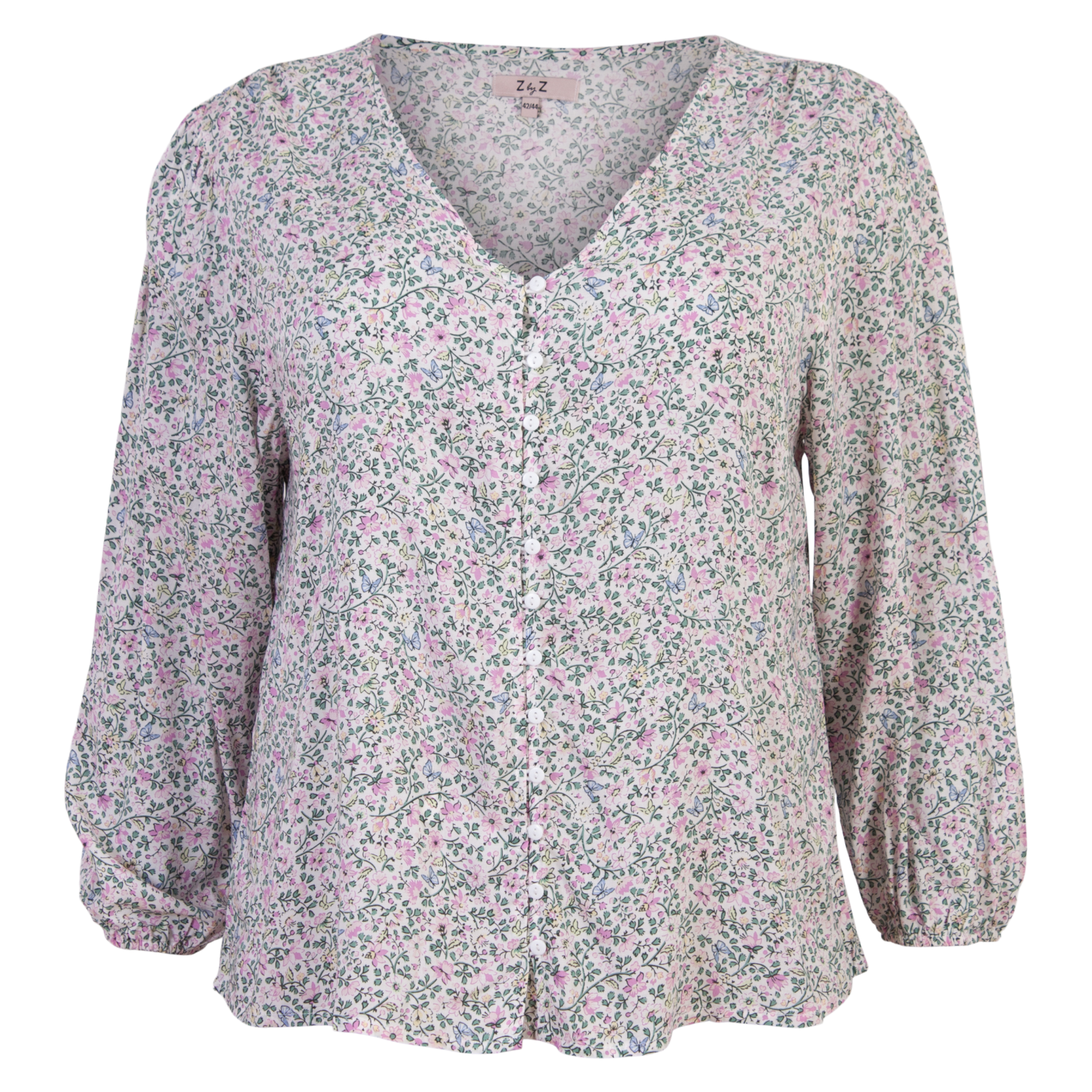 Elegant Plus Size Skjorte til Dame i Pink - Komfortabel Stil